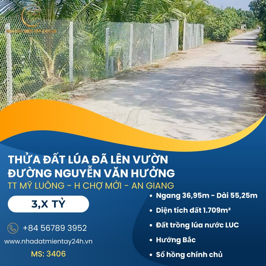 🔥 CƠ HỘI ĐẦU TƯ ĐẤT ĐẸP - MẶT TIỀN ĐƯỜNG BÊ TÔNG - Ô TÔ TỚI NƠI (MS: 3406) 🔥